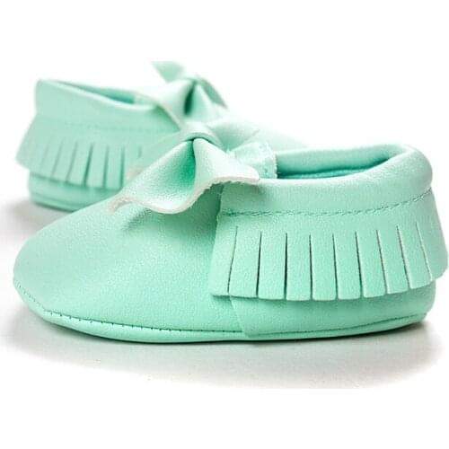 Handmade Bottom Toddler Fashion Tassels Baby Newborn First Walkers Babies Crib Striped Shoes PU leather Prewalkers Boots T0177