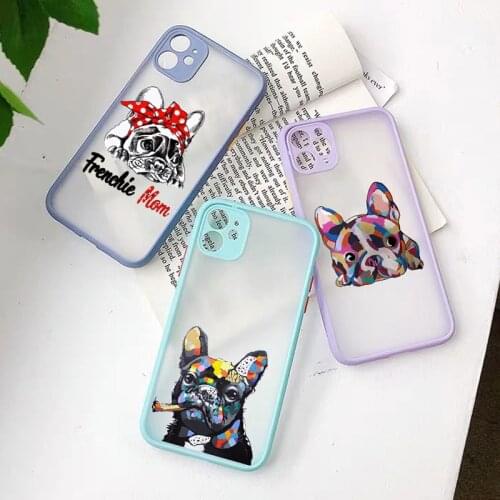 Pug Dog French Bulldog Phone Case Cover for IPhone 12 11 Pro SE2 X XR XS MAX 6s 8 7 Plus Couple Lover Friends Soft Bumper Coque