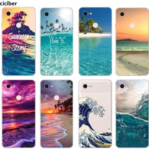 Beach Sea Phone Case For Google Pixel 5 4a 4 3a 3 2 XL Soft Silicone TPU Cover for Pixel 5XL 4XL 3XL 2XL Protection Back Fundas