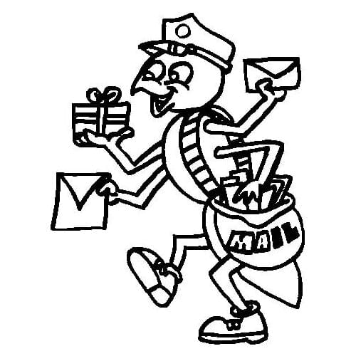 11.8CM*15.5CM Lovely Delicate Cartoon Bug Courier Vinyl Decal Nice Car Sticker Black/Silver C19-0802