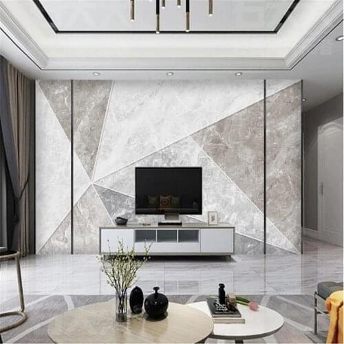 Milofi customized large 3D printed wallpaper mural modern minimalist creative abstract geometric marble background wall