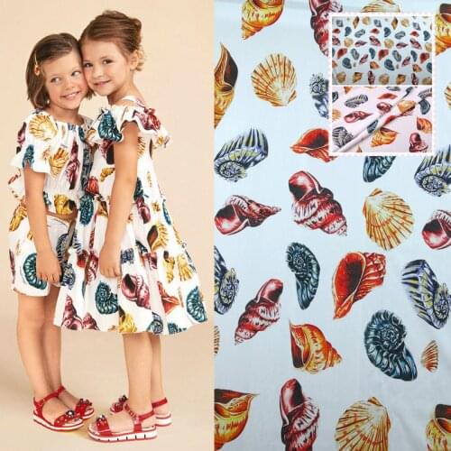 Natural 100% cotton poplin printed fabric cloth 145 cm width parent-child clothing shirt sewing fabric material alibaba express