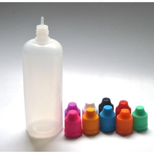 PE 120ml Empty Eye Drops Plastic Bottle with Childproof Cap E Liquid Dropper Bottle