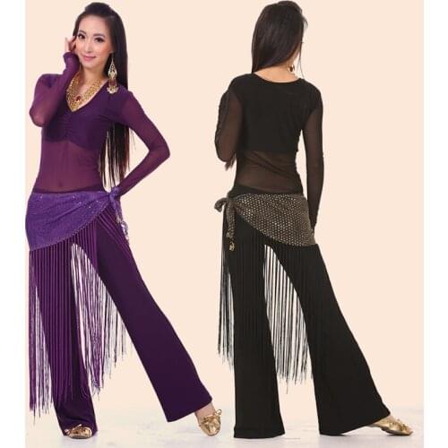 Decoration Fashion Joker Belly Dance Long Tassels Waist Chain Indian Dancing Costumes Tassel Hip Scarf Multi-Color
