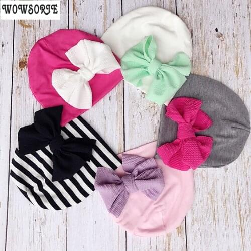 Baby hat Girls Corn Bow Elastic Scarf Turban Head Wrap baby Cap girls hats for kids Toddlers photography accessories Soft hat
