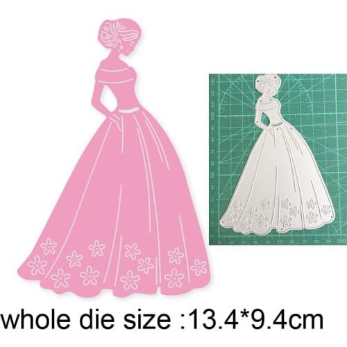 Wedding Dress Woman New 2021 Metal Cutting Dies For DIY Scrapbooking Paper And Card Making Decorative Embossing Dies Craft Dies