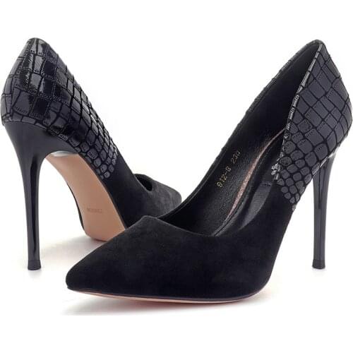 Thin High Heels Pumps Women Shoes women pumps PU Slip On 10.5CM Pointed Toe Shallow zapatos de mujer heels women size 35-42