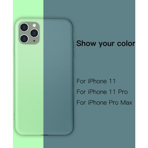 Ultra-thin Liquid Silicone Phone Case For iPhone 11 Pro SE XSmax XR XS X 8 7 6s 6 Plus Original Silky Protection Cover Coque