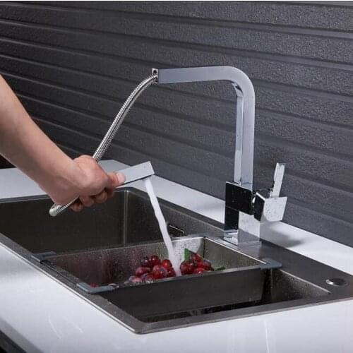 Vidric Newly Arrived Pull Out Kitchen Faucet Chrome/nickel/black Sink Mixer Tap 360 degree rotation kitchen mixer taps Kitchen T
