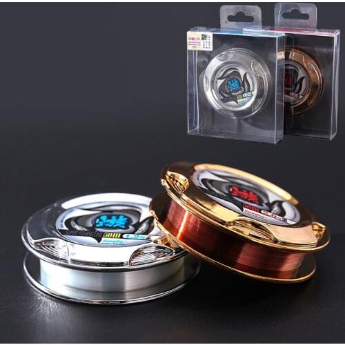 WALK FISH 50M Nylon Fishing Thread Strong Japan Invisible Fishing Line Wear-Resistant Thread Monofilament Fishing Tackle