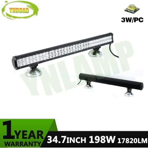 YNROAD 198w 35inch Bottom mount bracket Dual row bar Driving Offroad Light 10V- 30V 17820LM for 4x4 ATV UTV TRUCK 4WD
