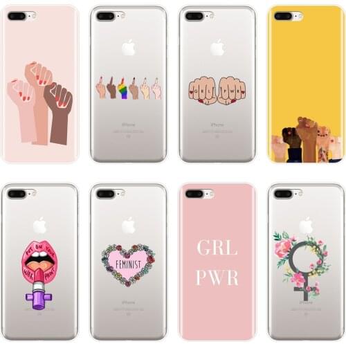 Feminist Girl Power Women Back Cover For Apple iPhone X XR XS MAX 8 7 6S 6 S Soft Phone Case Silicone For iPhone 8 7 6S 6 S Plus