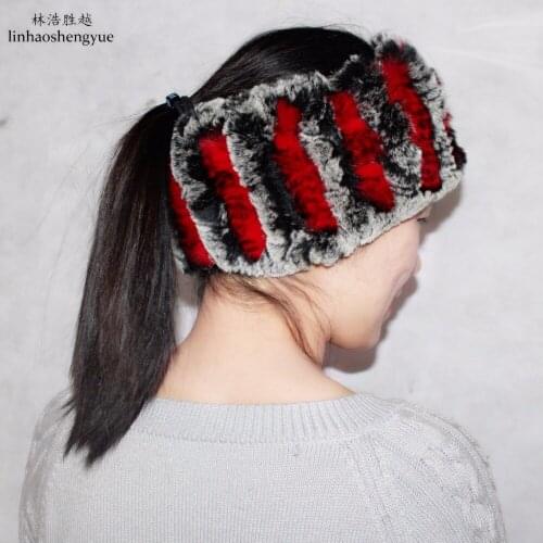 Linhaoshengyue 2017 Fashion Warm Real Fur Rex Rabbit Fur Women Scarf Winter Warm Spring