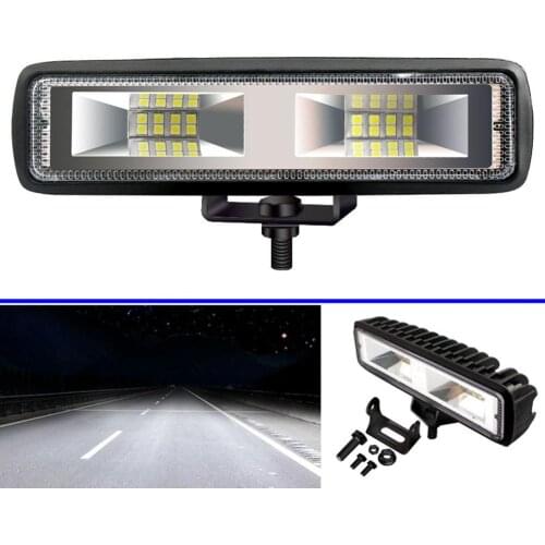 1Pcs 48W 16 LED Work Light Spot Beam Bar 12V-24V Off-Road Driving Fog Lamp Headlights Flood Spot Fog Lights Car Truck SUV ATV
