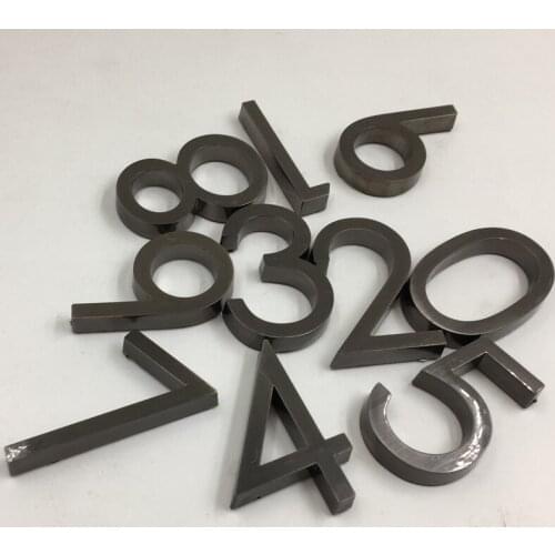 1PC Black Color House Numbers 60*38*8mm Hotel Home Door ABS Plating Number Digits Sticker Plate Signs Address Plaque Hot Sale