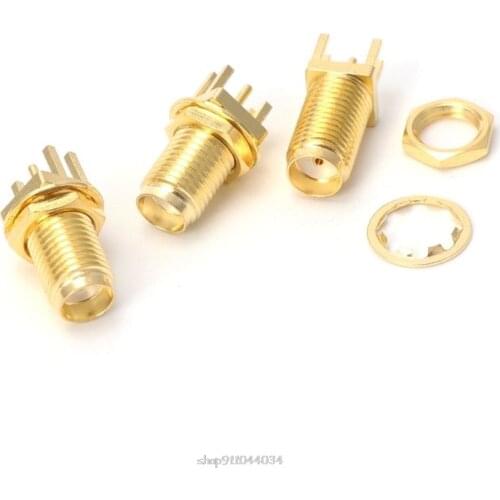 10pcs End Launch PCB Mount Mount SMA Female Jack Straight RF Connector Adapter N18 20 Dropship