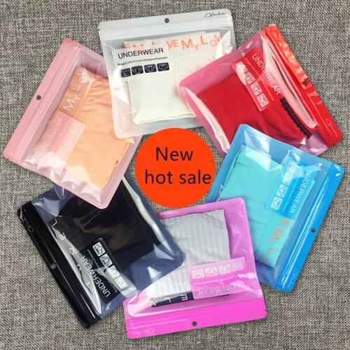 1000pcs Transparent zipper plastic packaging bag clothing Bone sock Scarf Mask Daily necessities Panties underwear storage bag