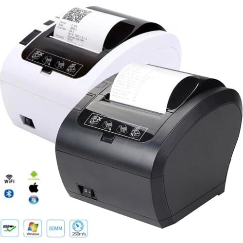 80mm thermal Receipt Printer POS Billing Printer Wireless WIFI/Bluetooth Printer Auto Cutter for Android/iOS/Windows ESC/POS