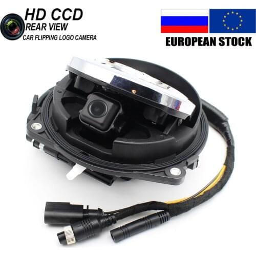 Car Flip Logo Reverse Camera for VW Golf 5 6 MK6 Passat B6 CC B7 B8 Golf7 Emblem Flipping Rear View Camera RGB CVBS MIB Discover