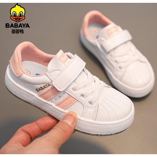 Babaya Children Shoes Girls White Shoes Boys Casual Shoes Big Kids Sneakers Breathable Spring 2021 New Fashion Sports Shoes