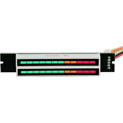 Dual 12-bit dual-channel LED music spectrum level indicator (7 green, 2 orange, 3 red) Audio LED indicator DIY kit