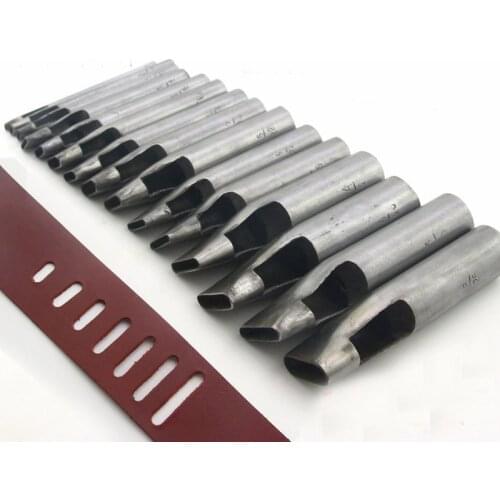 Leather Oval Shape Hole Punch Oval Angle Spacing Belt Punching Tools DIY Craft Leather Puncher Hole Drilling Tool