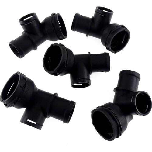 HONGGE Qty 5 2.0 TFSI Cooland Radiator Hose Connector For EOS CC Golf MK4 Passat A3 S3 TT Seat