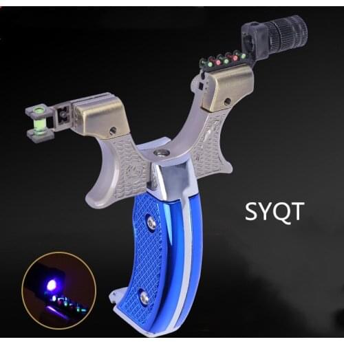 Toys For Children Outdoor Hunting High-power Slingshot Catapult Equipped With Night LED Lights Suitable For Novices Slingshot