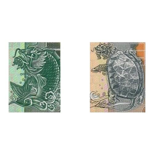 China Hong Kong Set 2 PCS, P-284 P-285, 1995(1996) Year, 10-20Y, UNC Original Note for Collection SCB Notes