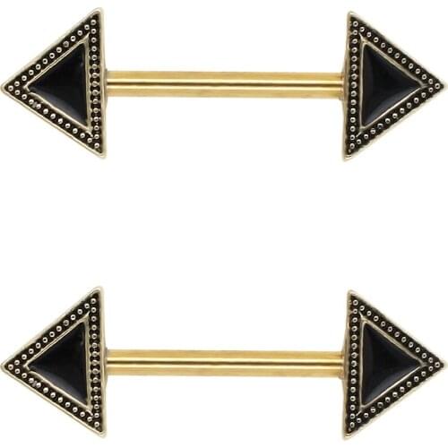 JHJT MUSI 2PCS 14G(1.6mm)Nipple Rings Shied Bar 316L Stainless Steel Barbell Body Jewelry Women and Men