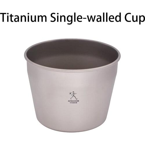 AIFREEDOM Titanium Cup Outdoor Camping Water Mug Tableware only 52g 13.8oz/410ml Picnic Travel Hiking