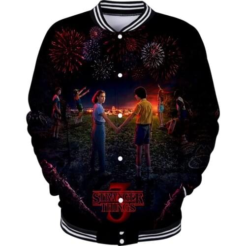 Fashion Design Mens Clothing Spring cloting Stranger Things Baseball Coats & Jackets Men/woman Spring Sports Slim Fit Jacket