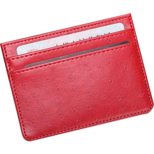 Fashion Slim Card Holder Pu Traffic Card Organizer Wallet Bank Credit ID Cards Coin Pouch Case Business Travel Accessories