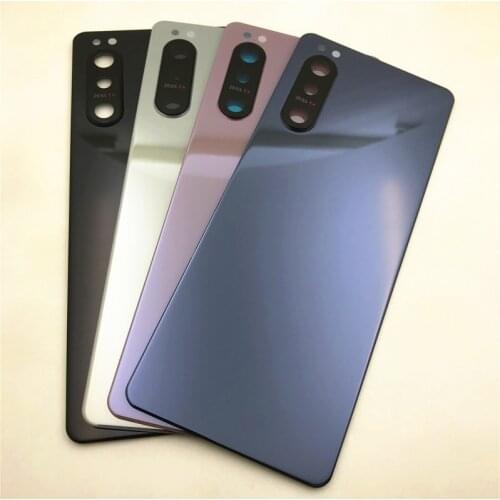 Original Glass For Sony Xperia 5 II Back Battery Cover Rear Door Case Housing With Camera Lens Replacement Parts