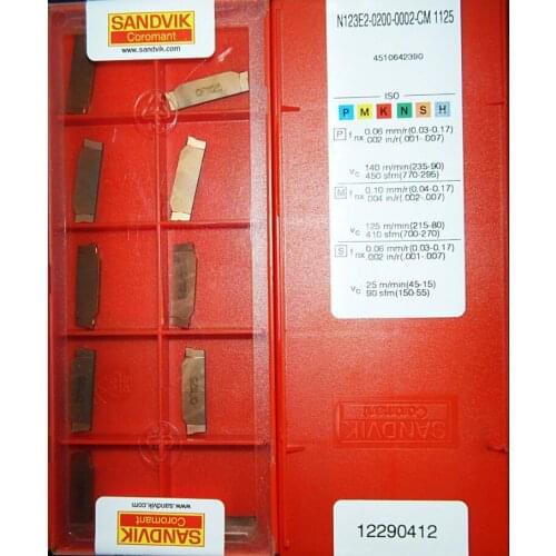 ORIGINAL 10PCS CARBIDE INSERT N123E2-0200-0002-CM1125