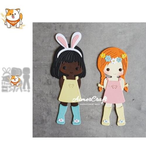 Rabbit ears Easter Metal Cutting Dies Mold Knife Scrapbooking Stencil DIY Embossing Craft Die Cuts Card Making New Dies For 2020