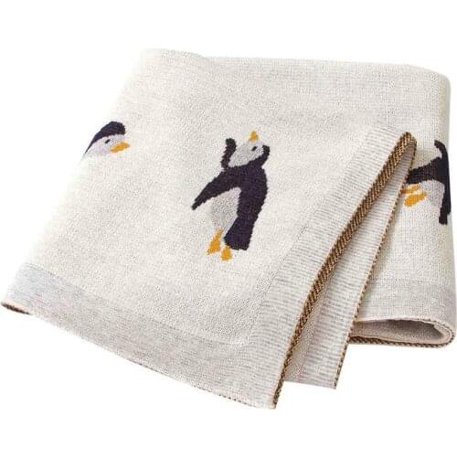 ZWF673 Baby Blankets Knitted Newborn Swaddle Wrap Blanket Sleep Sack For Stroller Bedding Covers Cartoon Infantil Bebes