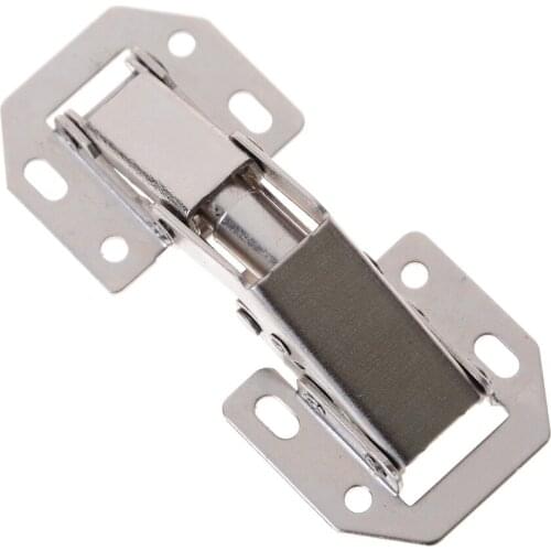 1PCS High Quality 3 Inch No-Drilling Hole Cabinet Hinge Bridge Shaped Spring Frog Hinge Full Overlay Cupboard Door Hinges