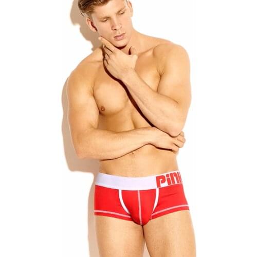 Pink Heroes Underwear Mens Boxer Shorts Male Panties Fashion Underpants Cotton Comfortable Breathable Sexy U-shaped Pouch