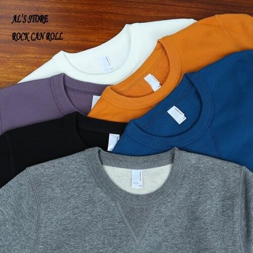 AL6163 Buy 1 & Get 2 Super Quality Heavy Thick Pullover Mans Big Cozy Flexible 400g 14.1oz Cotton Warm Shirt 10 Colors