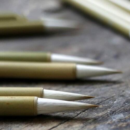 Chinese Calligraphy Pen Multiple Hair Chinese Painting Calligraphy Brushes 2pcs Huzhou Regular Script Brush PenTinta China