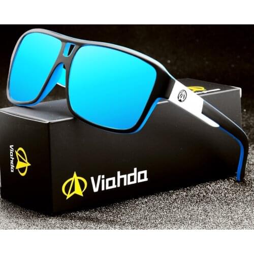 Viahda Polarized Sunglasses For men Driving Fashion Brand Desinger Women Square Mirror Sun Glasses Male With Box Accessories