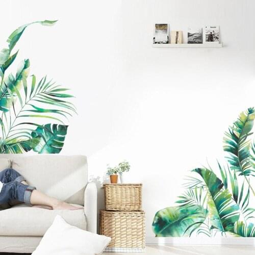 Tropical Leaves Plant Wall Stickers Decal Home Living Room Bedroom Decor Art Mural Wall sticker