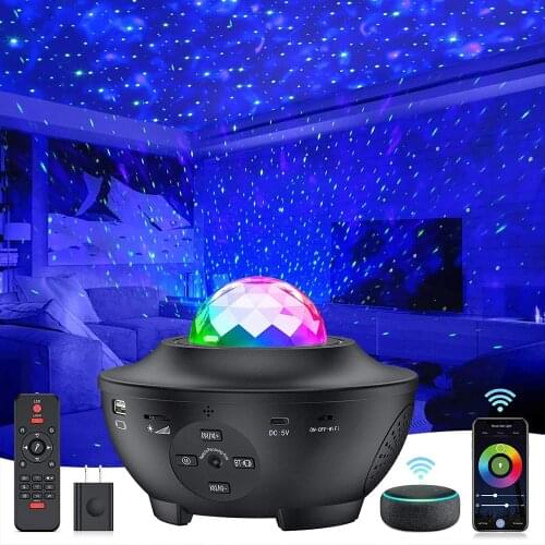 Star Projector 8 in 1 Smart WiFi Galaxy Projector Night Light Work with Alexa & Google Assistant for Baby Kids Bedroom Game Room