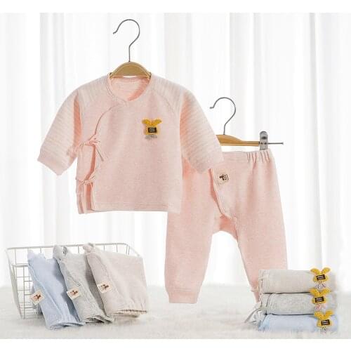 Spring Autunm 0-3M Newborn Baby Boy Girl Clothing Set Unisex Infant Cotton Clothes Set Baby Pajamas Outfit