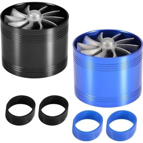 Car Air Intake Turbonator Single Fan Turbine Super Charger Gas Fuel Saver Turbo 64mm car Less consumption More efficiency