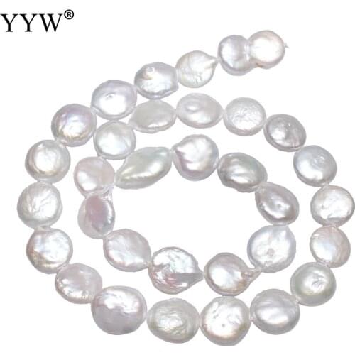 YYW High Quality Cultured Baroque Freshwater Pearl Beads Nuggets natural white 11-12mm Sold Per Approx 15.7 Inch Strand