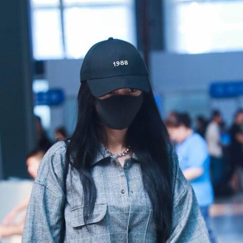 INS Fashion Baseball Caps Solid Color 1988 Soft Cotton Adjustable Hats For Women Outdoor Hiking/Camping Cap