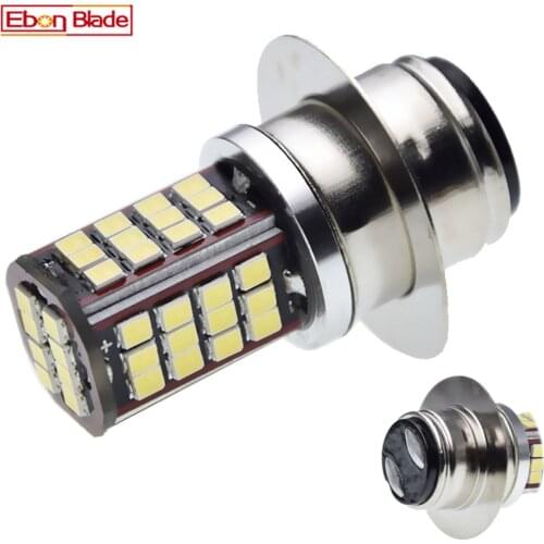 1 x Positive & Negative Earth P36D Motorcycle LED Headlight Bulb 56SMD Moto Motorbike Hi/Lo Beam Front Head Light White 6V 12V