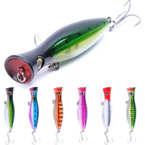1pc Big Popper Fishing Lure 12cm 42G floating Wobblers Artificial Hard Bait pesca lure Sea Fishing tackle